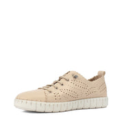 Damen Sneaker aus beigem Leder – Atmungsaktiv & Flexibel (664-25913)