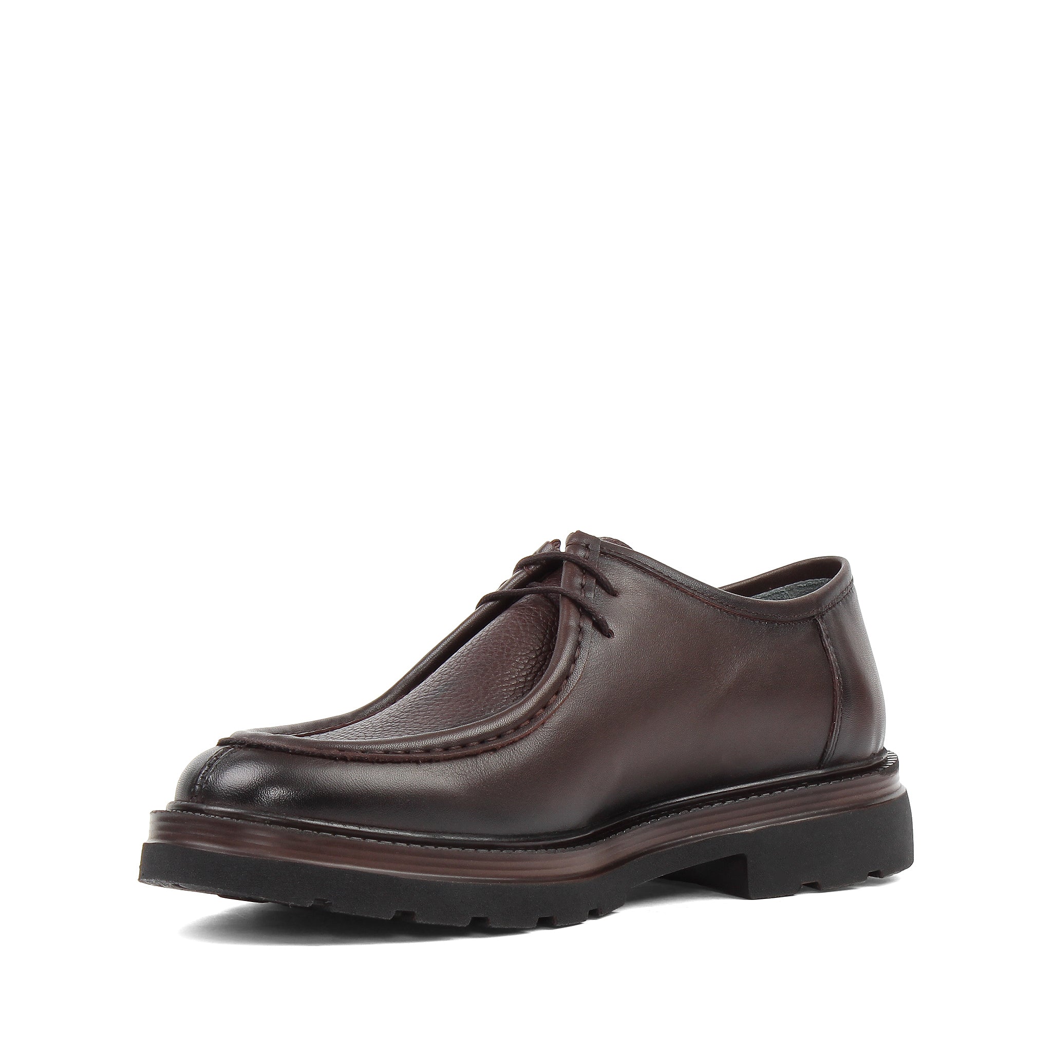 Herren Derby-Schuhe aus braunem Leder mit EVA-Sohle und Plain-Toe (663-461)