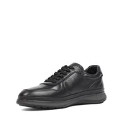 Herren Sneaker aus schwarzem Leder mit Schnürung (550-4764)