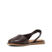 Women's Brown Leather Sandals with Adjustable Buckle (541 23074)