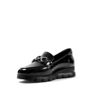 Damen Schwarze Lackleder Loafer zum Hineinschlüpfen (753-31801)