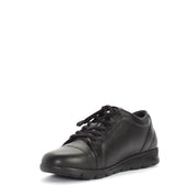 Damen Schwarze Leder-Freizeitschuhe für Herbst und Winter (376-20409)