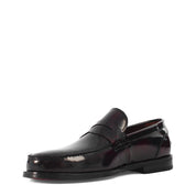 Herren Slipper aus burgunderfarbenem Lackleder – Elegante Loafer (747-4537)