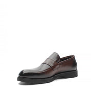 Men's Brown Leather Loafers with Sleek Design (747-4511)