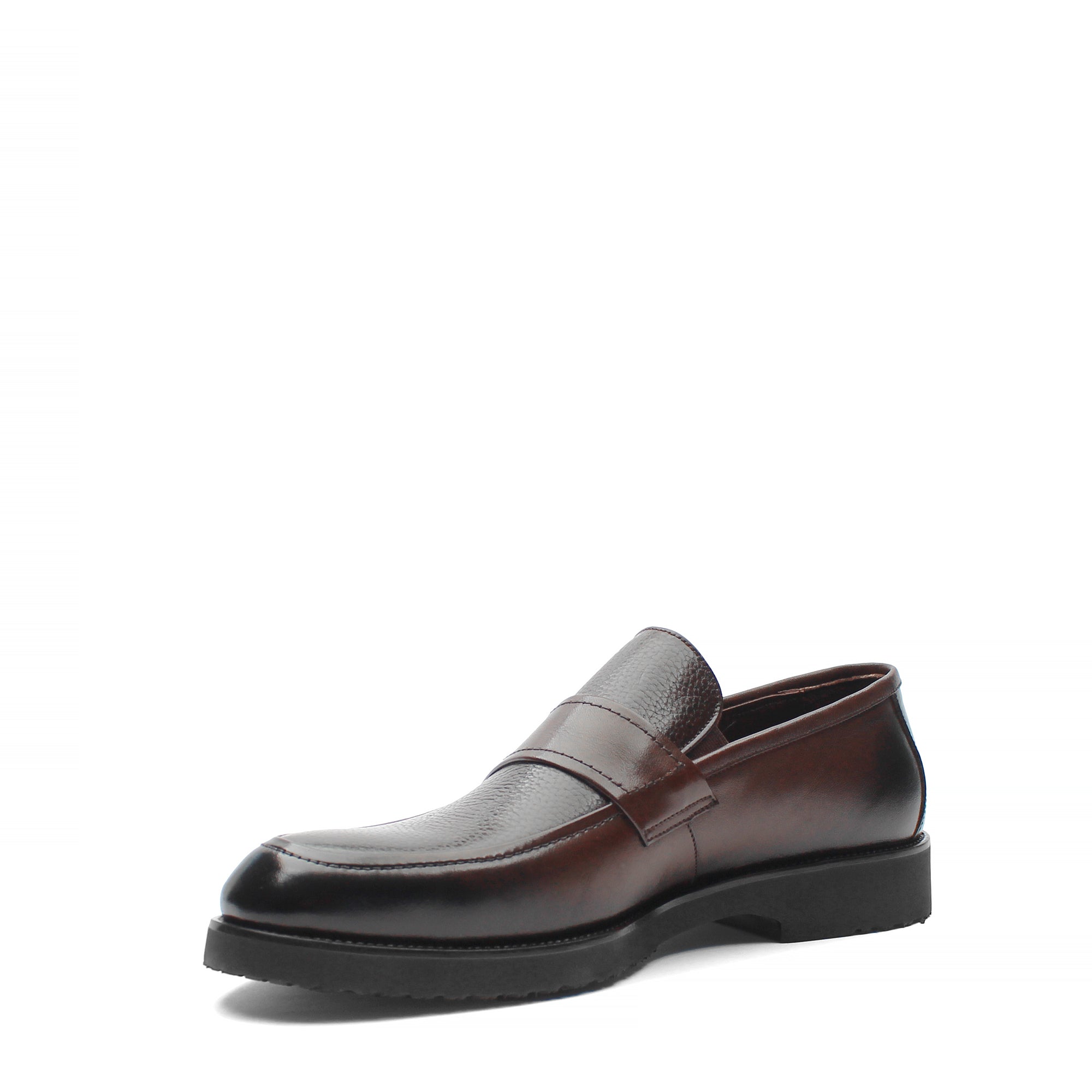 Men's Brown Leather Loafers with Sleek Design (747-4511)