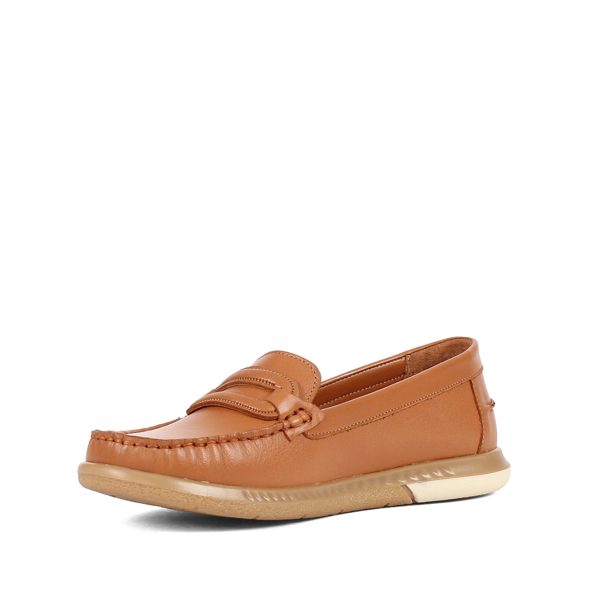 Celal Gültekin Damen Slipper aus Leder in Hellbraun (654-40301)