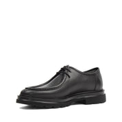 Herren Derby-Schuhe aus schwarzem Leder mit EVA-Sohle und Plain-Toe (663-461)