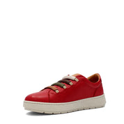 Damen Rote Leder Freizeit-Sneaker zum Hineinschlüpfen (748-31406)