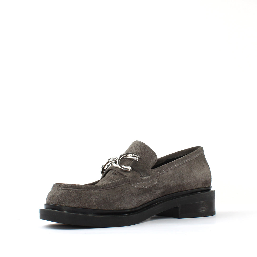 029-20144 Graue Wildleder-Loafers