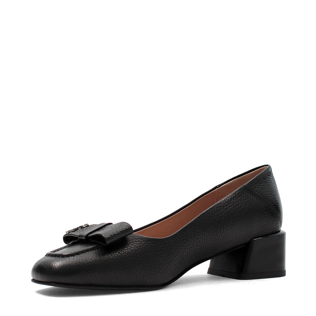 Damen Klassische Absatzschuhe aus Leder in Schwarz (752-31706)