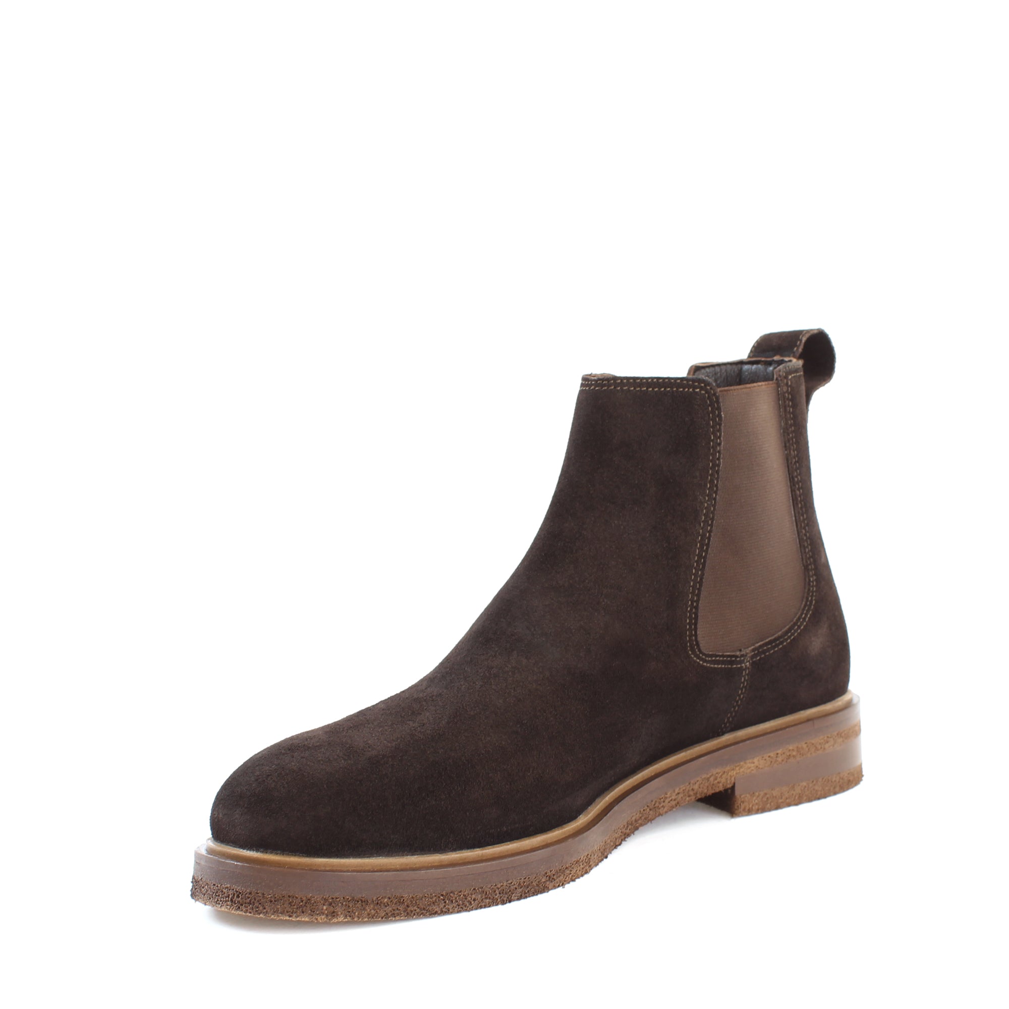 Herren Braune Wildleder-Chelsea-Stiefel mit Warmfutter (550-797)