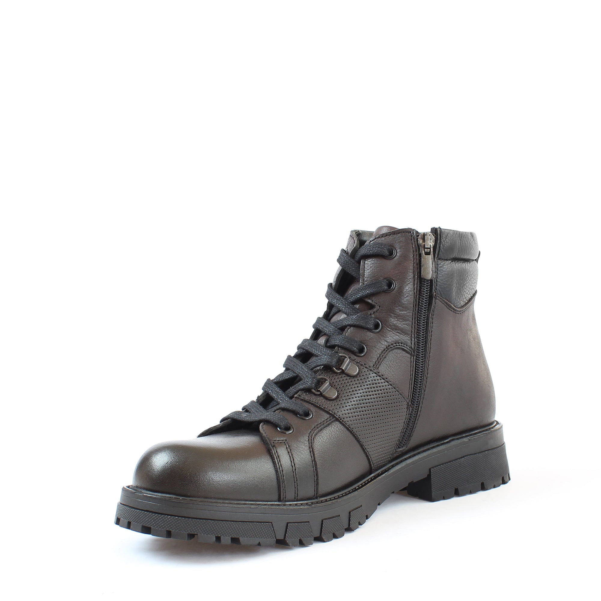 Herren Braune Leder-Boots mit Warmfutter (550-769)