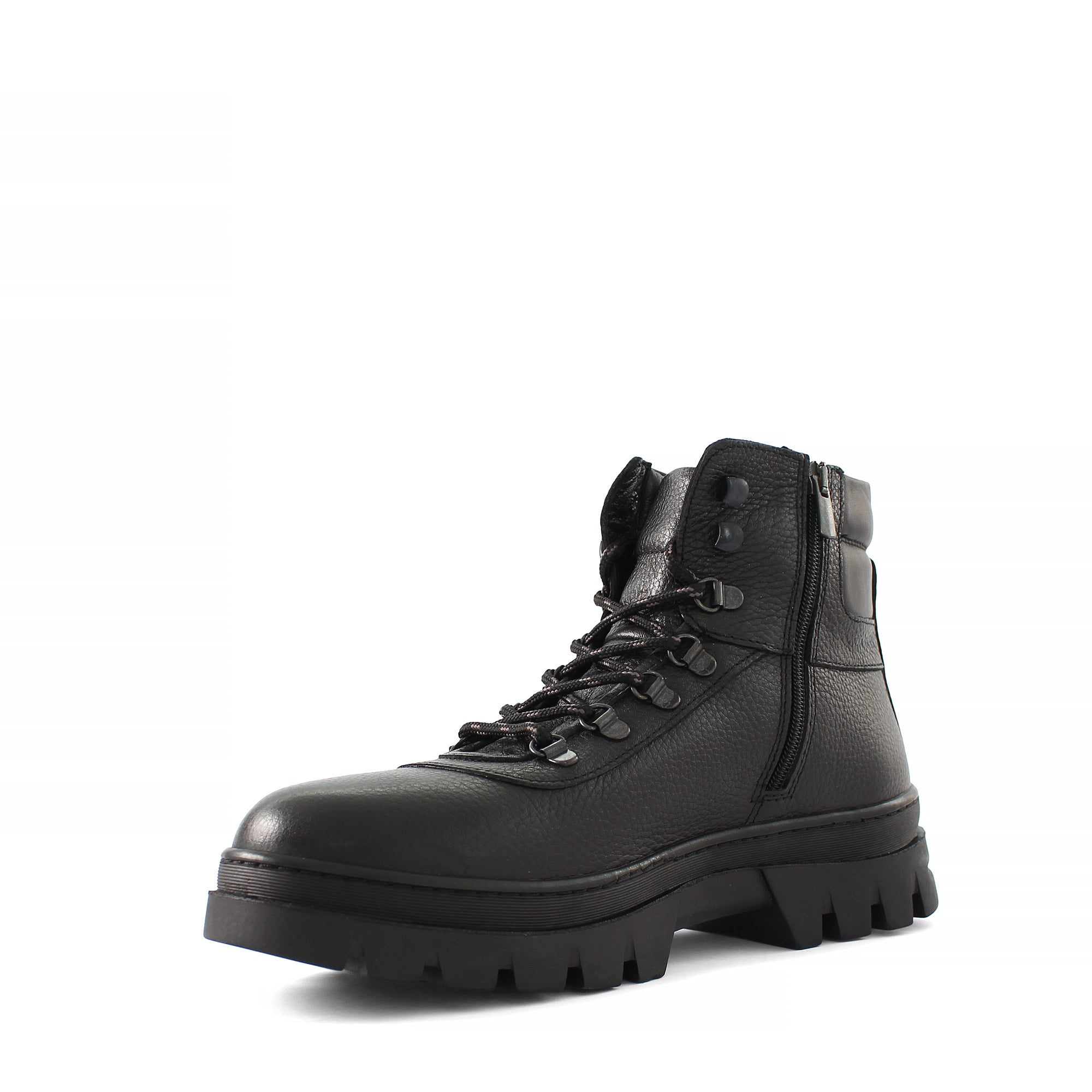 Herren Schwarze Lederstiefel mit Warmfutter (550-795)