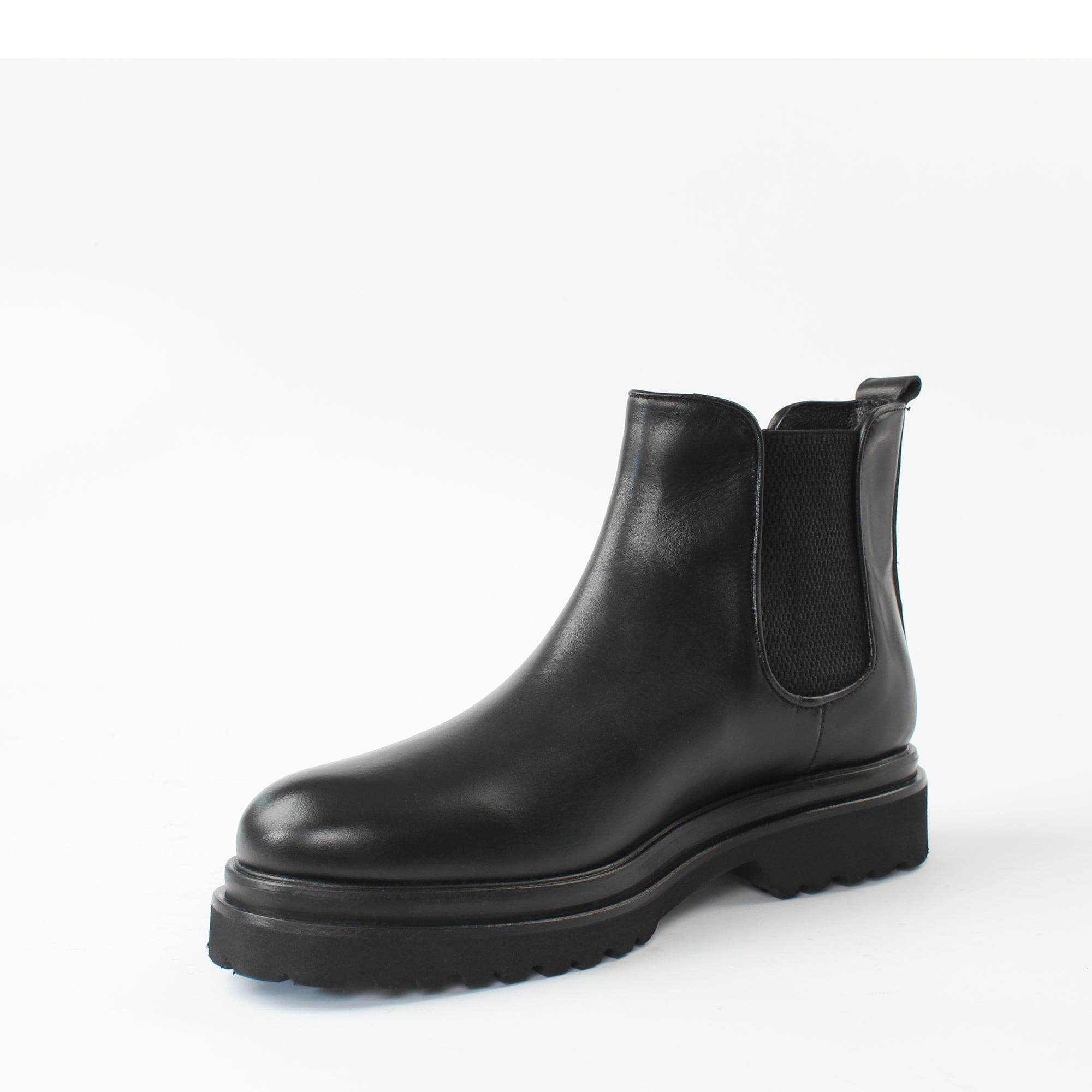 Men's Black Leather Chelsea Boots (395-2858)