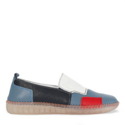 Damen Schwarze Ballerinas mit Multicolor-Akzenten (383-20901)