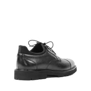 Herren Derby-Schuhe aus schwarzem Leder mit Cap-Toe und EVA-Sohle (395-2891)