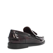 Men’s Burgundy Patent Leather Tassel Loafers – Stylish Slip-On Shoes (747-4538)