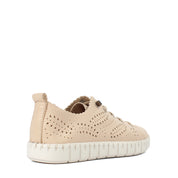 Damen Sneaker aus beigem Leder – Atmungsaktiv & Flexibel (664-25913)