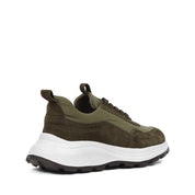 Men’s Khaki Suede Leather Sneakers (696-7101)