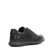 Herren Sneaker aus schwarzem Leder mit Schnürung (550-4764)