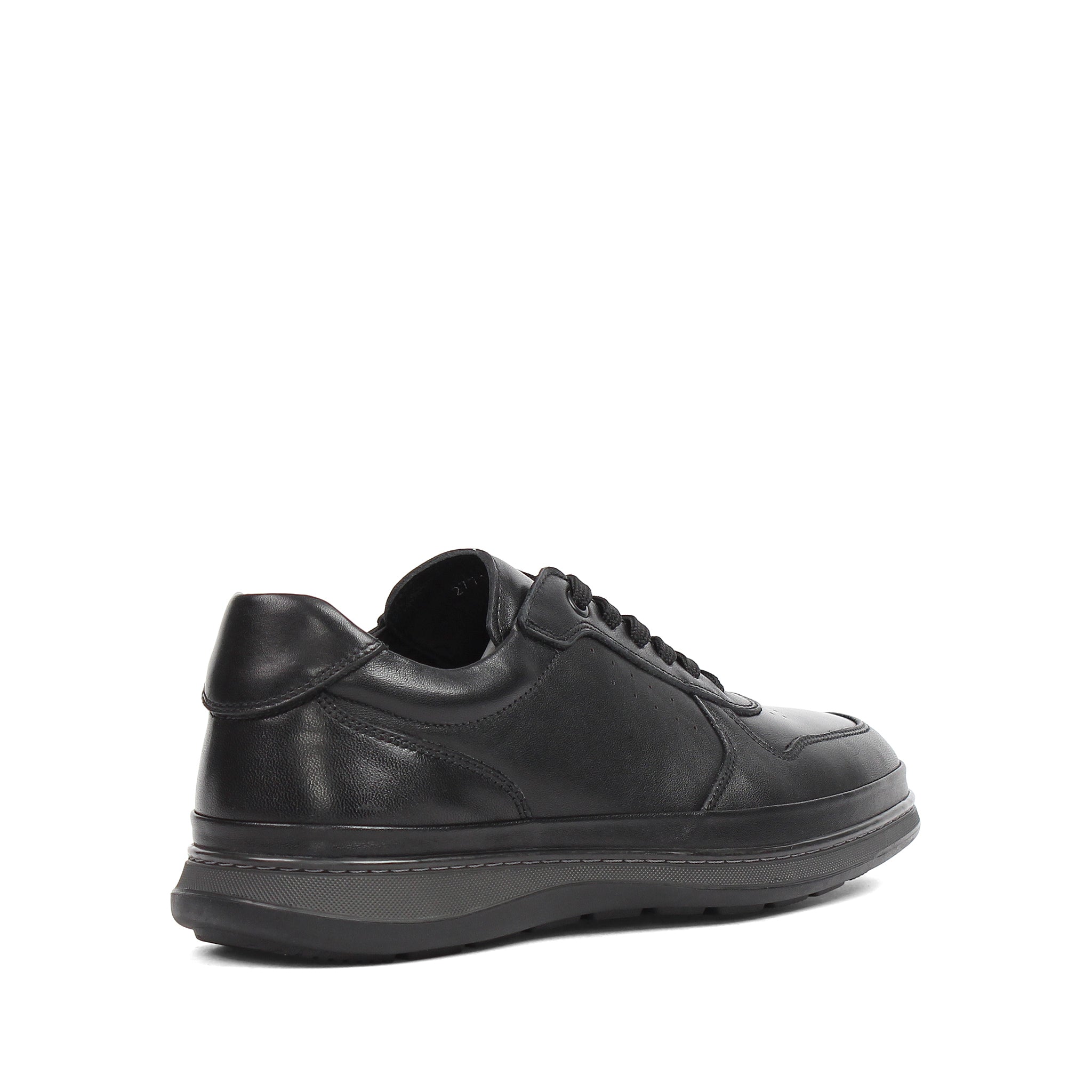 Herren Sneaker aus schwarzem Leder mit Schnürung (550-4764)