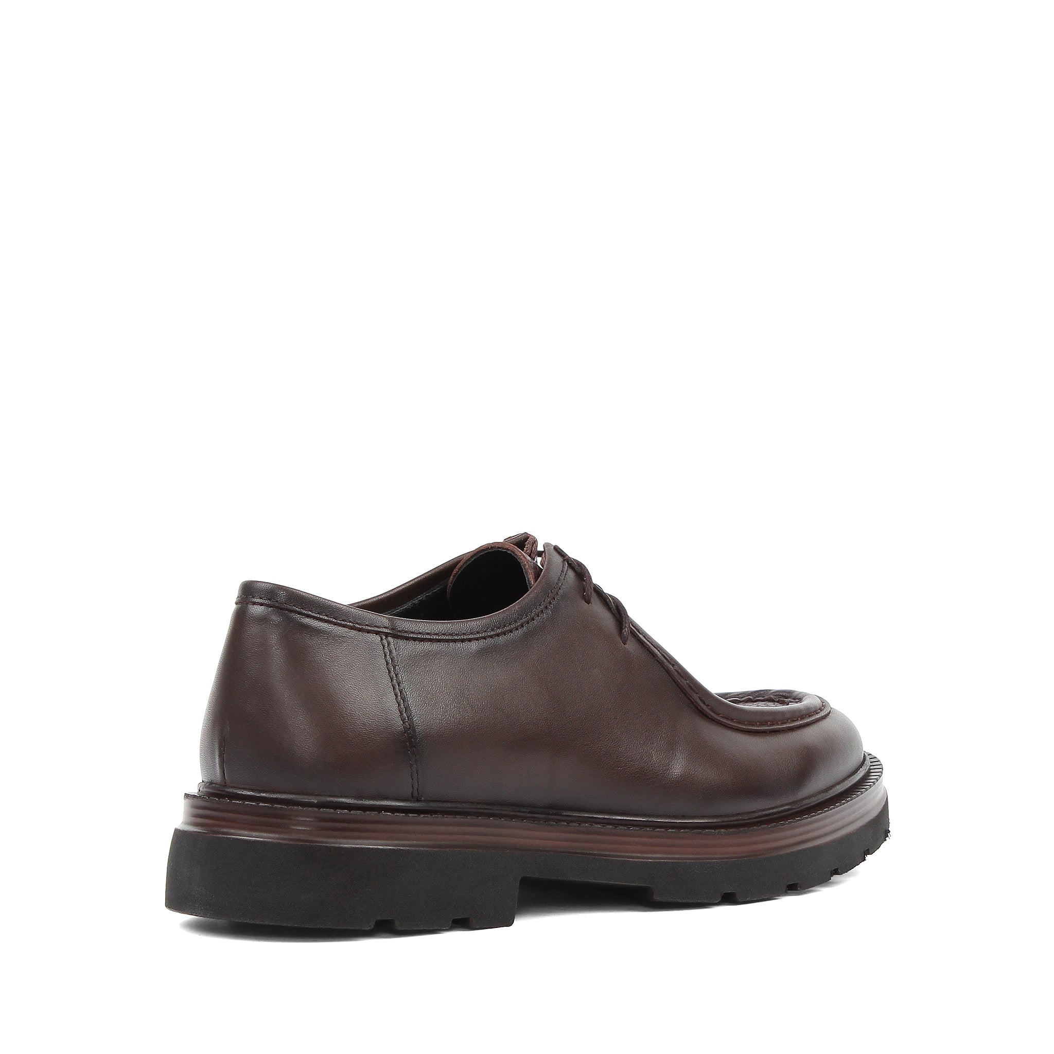 Herren Derby-Schuhe aus braunem Leder mit EVA-Sohle und Plain-Toe (663-461)