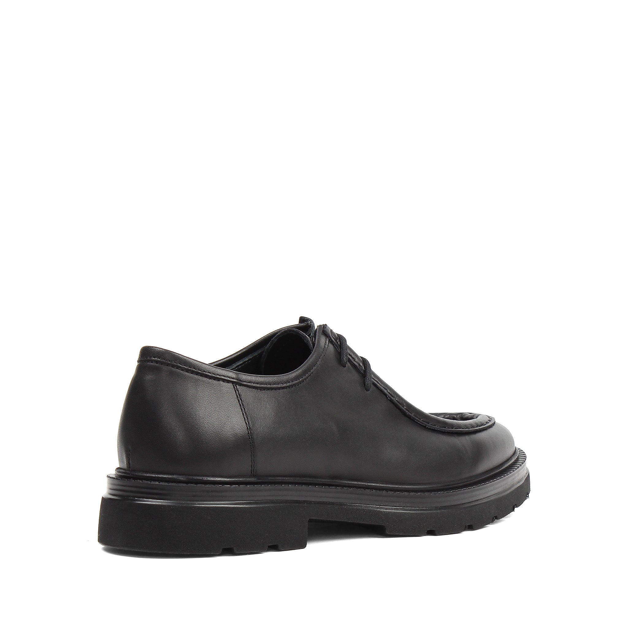 Herren Derby-Schuhe aus schwarzem Leder mit EVA-Sohle und Plain-Toe (663-461)