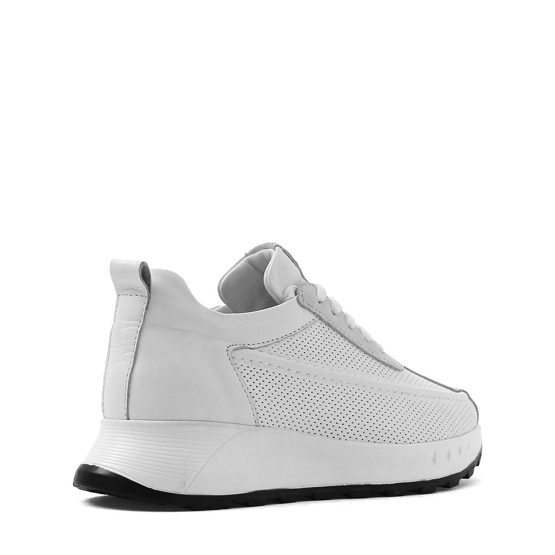 Damen Sneaker aus weißem Leder – Leicht & Bequem (686-29205)
