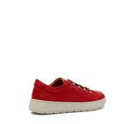 Damen Rote Leder Freizeit-Sneaker zum Hineinschlüpfen (748-31406)