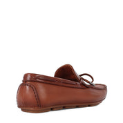 Men’s Tan Leather Driving Loafers – Classic Moccasins with Bow (764-5400)