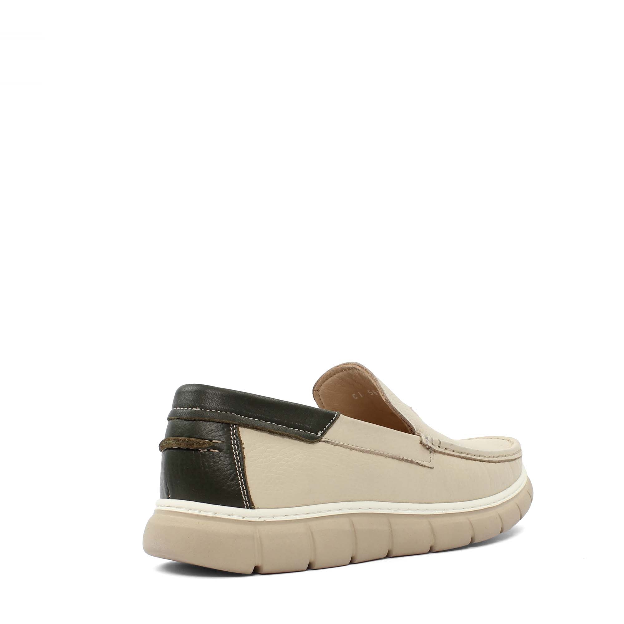 Elegant Leather Loafers for Men – Beige (406-4412)