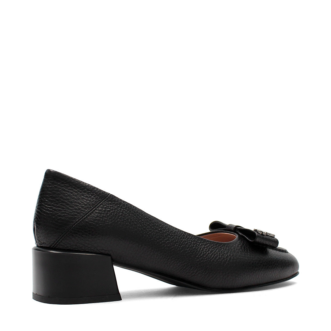 Damen Klassische Absatzschuhe aus Leder in Schwarz (752-31706)