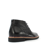 Men's Black Leather Derby Boots with Classic Design (162-512)