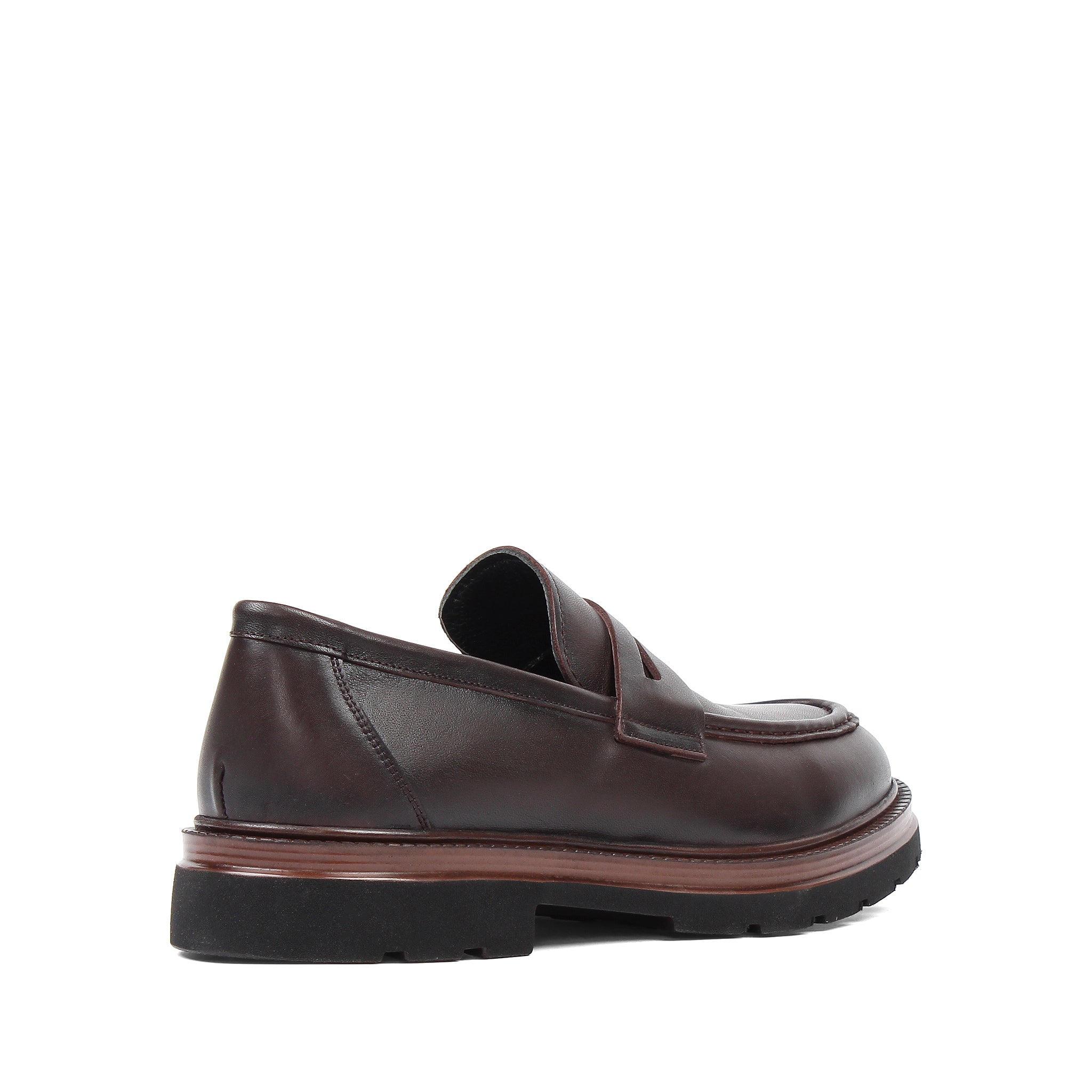 Herren Penny Loafer aus braunem Leder mit EVA-Profilsohle (663-460)