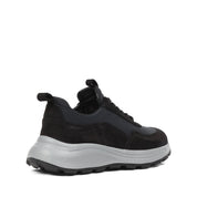 Men’s Black Suede Leather Sneakers (696-7101)