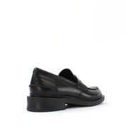 Women's Black Leather Loafers (029-20143)