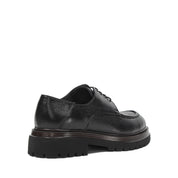 Men's Black Leather Classic Brogue Shoes (162-532)