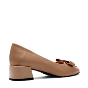 Damen Klassische Absatzschuhe aus Leder in Mink (752-31706)