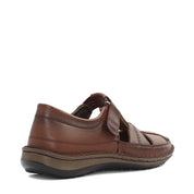 Men’s Brown Leather Fisherman Sandals – Breathable Summer Shoes (763-5301)