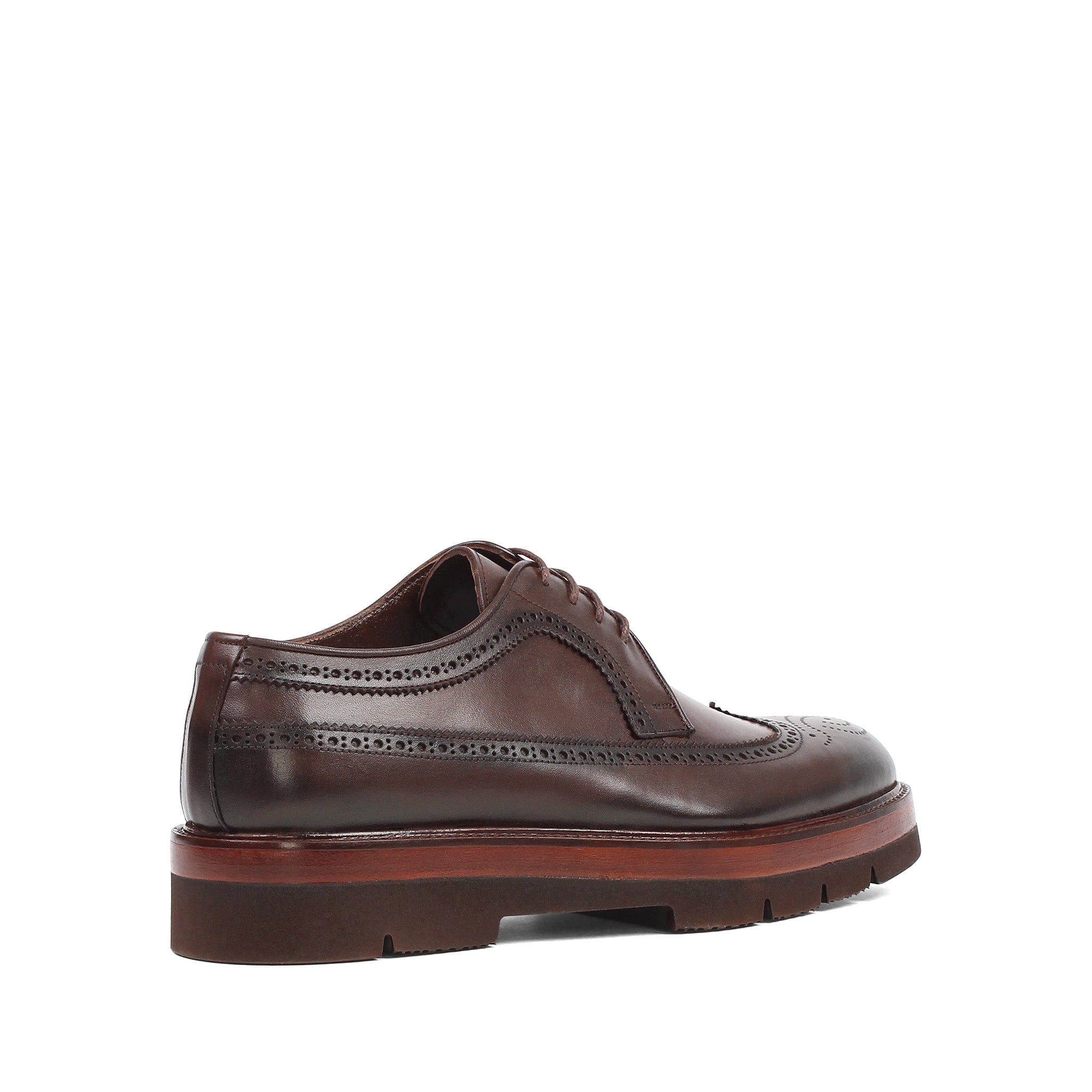 Herren Brogue-Schnürschuhe aus braunem Leder mit EVA-Sohle (747-4545)