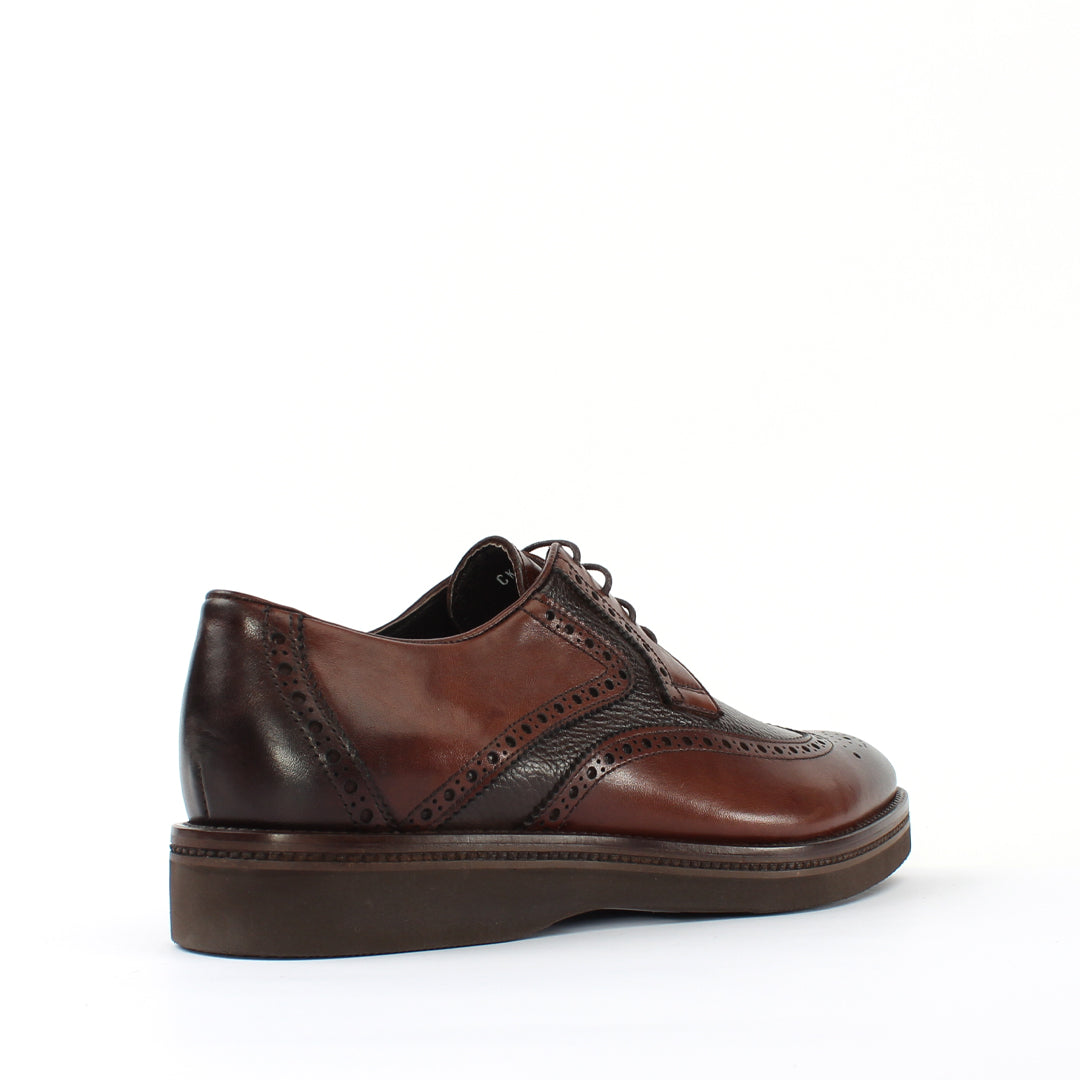 Herren Braune Klassische Brogue-Lederschuhe (395-2847)