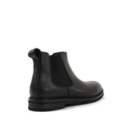Herren Schwarze Leder-Chelsea-Stiefel mit Warmfutter (550-797)
