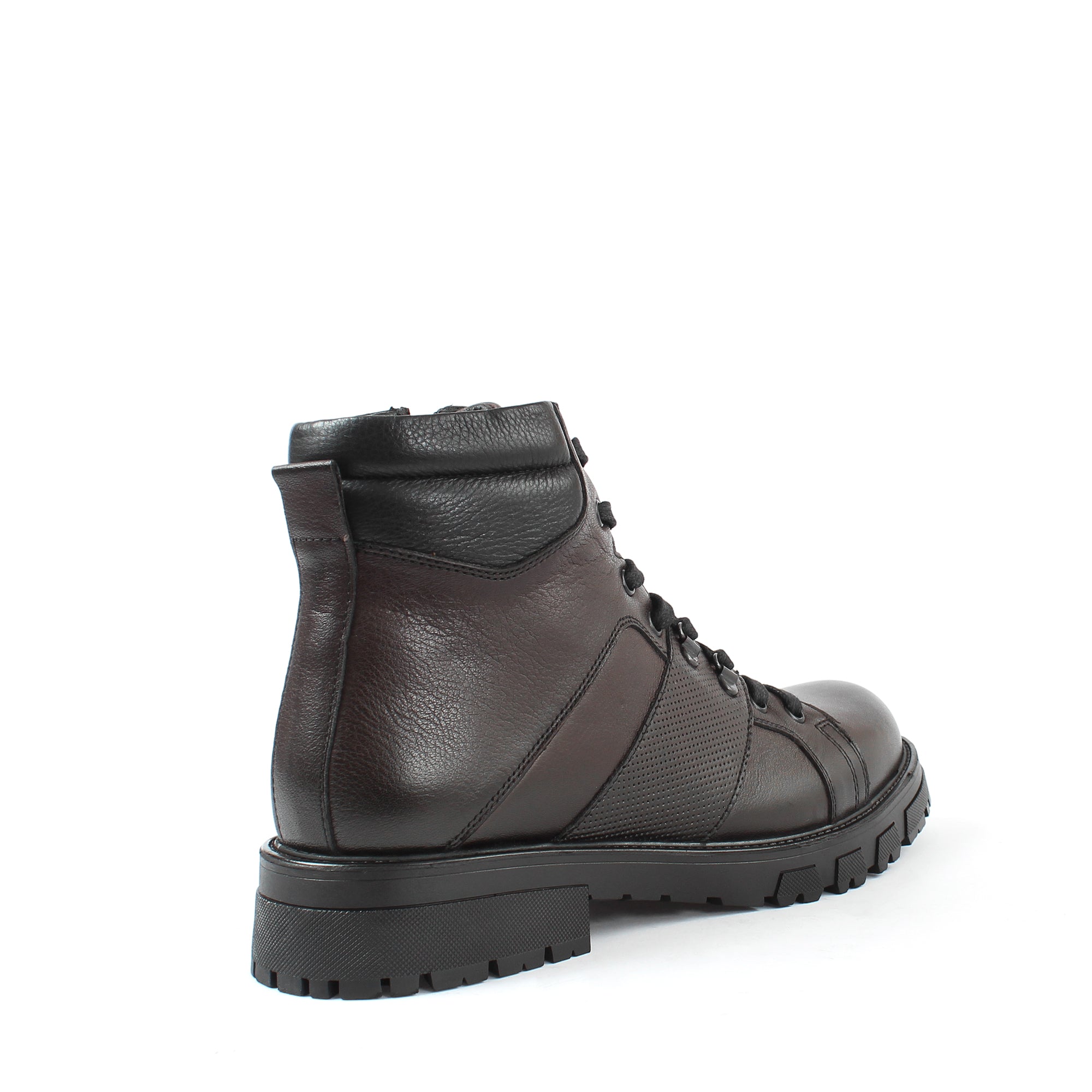 Herren Braune Leder-Boots mit Warmfutter (550-769)