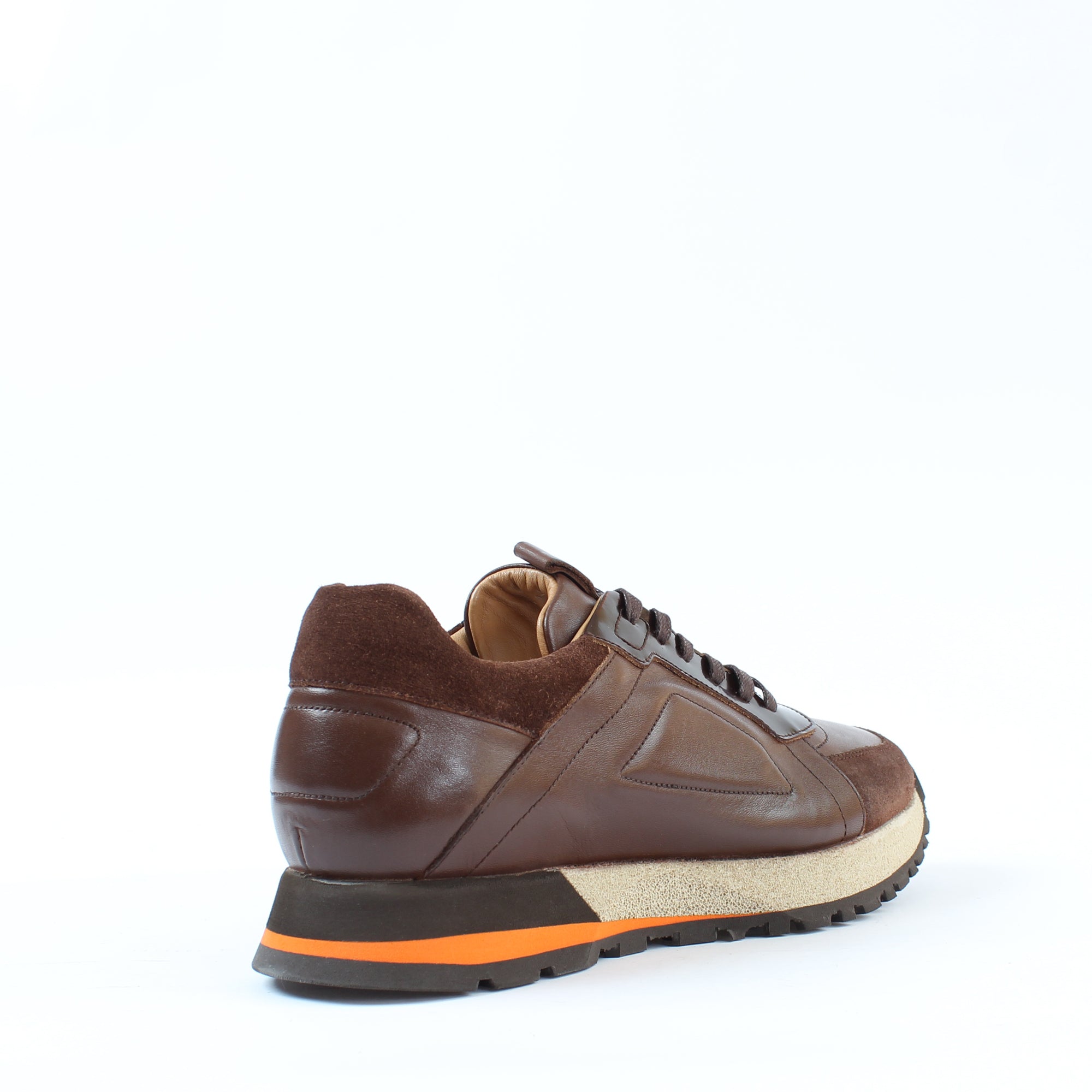 Herren Braune Sneakers aus Leder und Wildleder (406-4404)