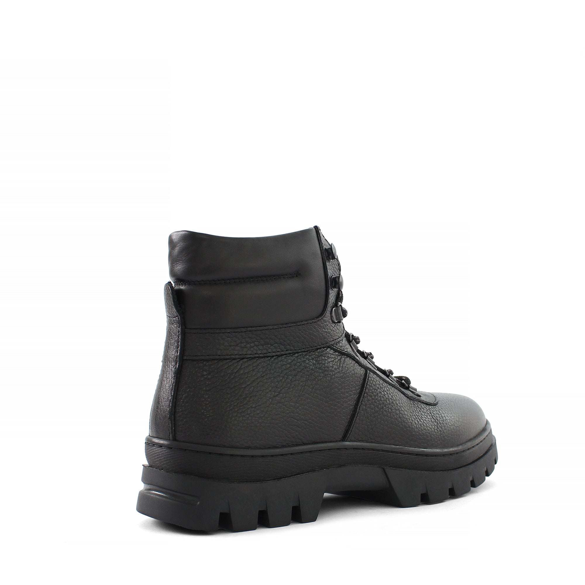 Herren Schwarze Lederstiefel mit Warmfutter (550-795)