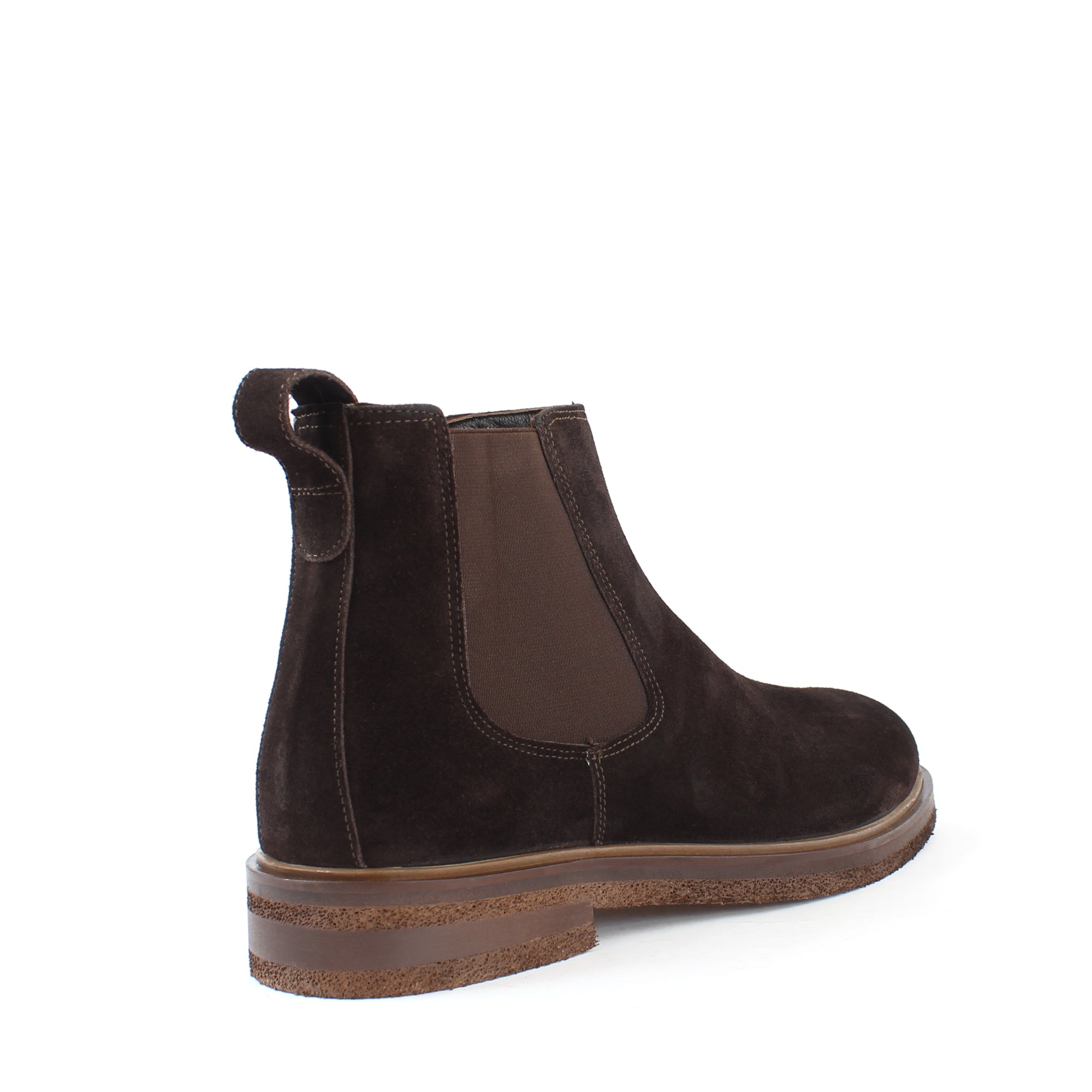 Herren Braune Wildleder-Chelsea-Stiefel mit Warmfutter (550-797)