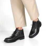 Men's Black Leather Boots (555-2619)