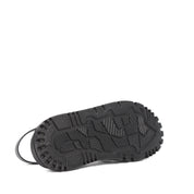 Women's Black Leather Fisherman Sandals with Adjustable Buckle (728-28505)