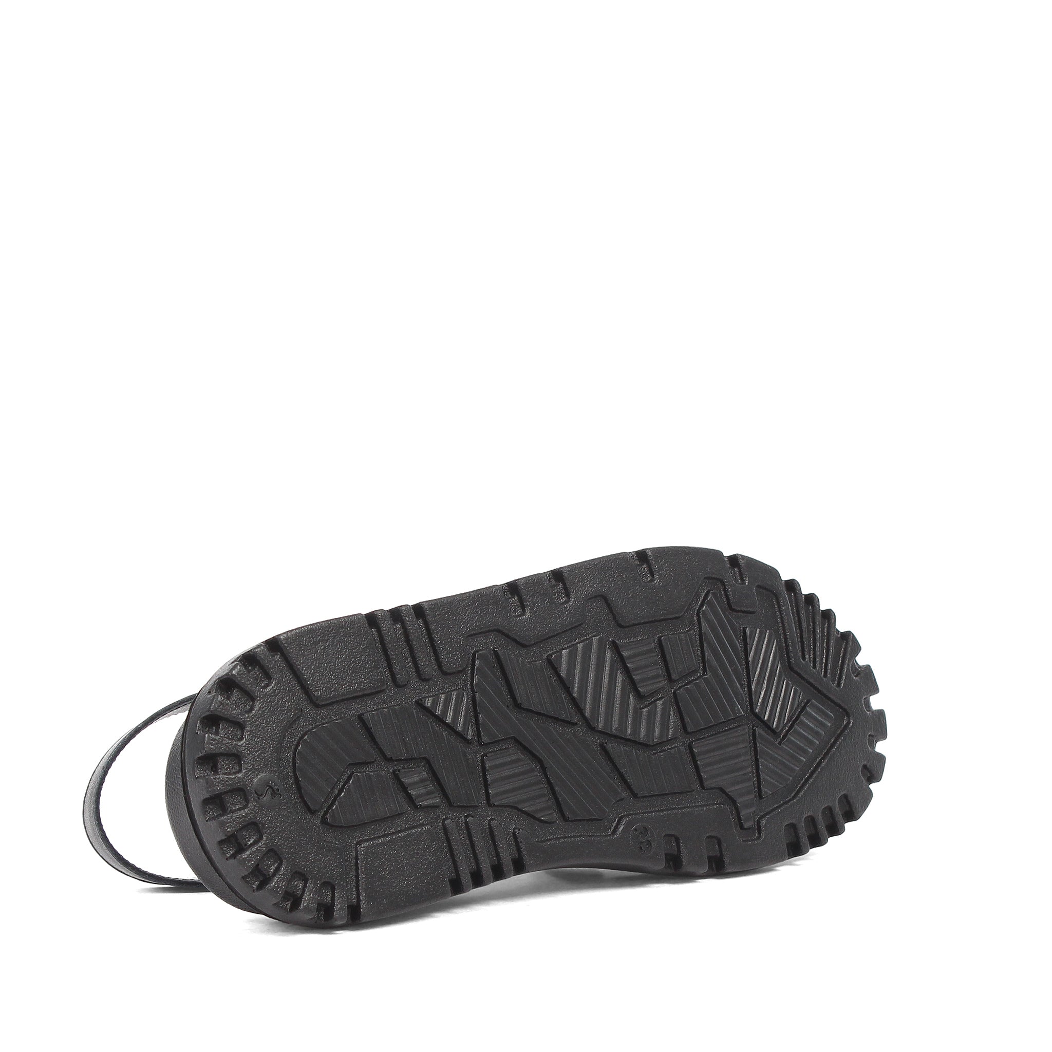 Women's Black Leather Fisherman Sandals with Adjustable Buckle (728-28505)