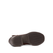 Damen Blockabsatz Schuhe Hellbraun Leder mit Schnallenriemen (727-28634)